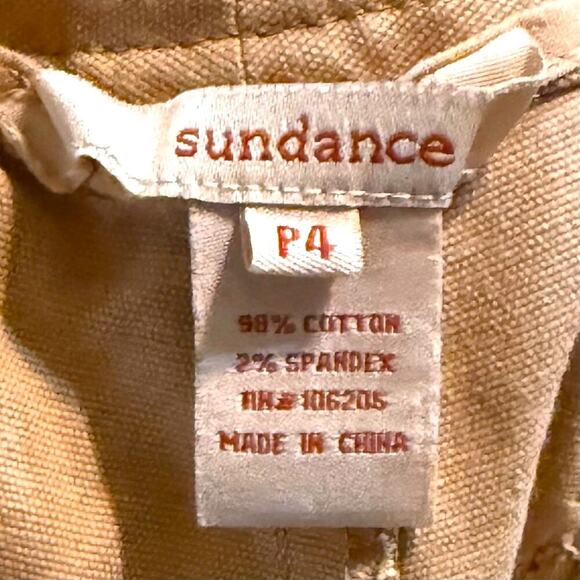 Y2K Sundance Khaki Pants Womens Tan Flared Low Rise Vintage Size P4 - Picture 4 of 5